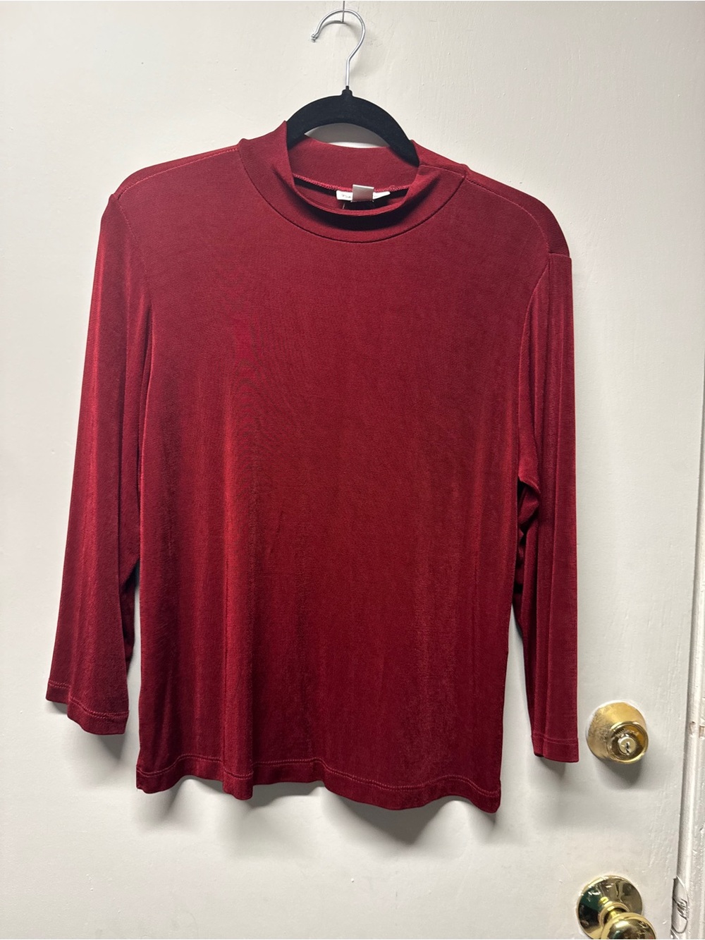 Coldwater Creek Burgundy Long Sleeve Top